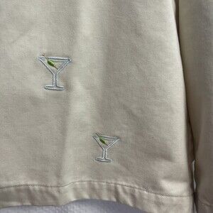 Barry Bricken‎ Men’s Beige Martini Embroidered Chino Shorts 38 Preppy Classic